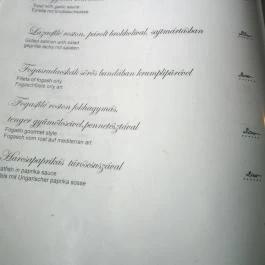 Rézpatkó Vendéglő Budapest - Étlap/itallap