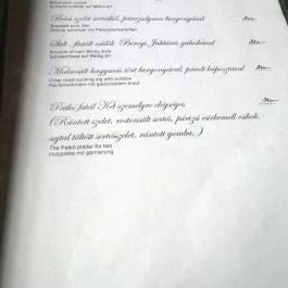 Rézpatkó Vendéglő Budapest - Étlap/itallap
