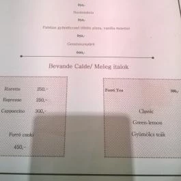 Ristorante Collegno Sárospatak - Étlap/itallap