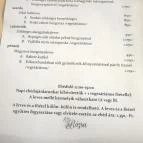 Rózsa Étterem Mezőkövesd - Étlap/itallap