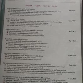 Rózsa Étterem, Mezőkövesd - Étlap/itallap