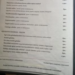 Rózsa Étterem, Mezőkövesd - Étlap/itallap