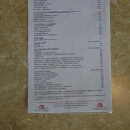 Saliris Szauna Bár Egerszalók - Étlap/itallap