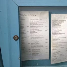 Sárga Borház Vendéglő, Mezőzombor - Étlap/itallap