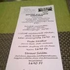 StreEAT Sátoraljaújhely - Étlap/itallap
