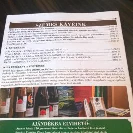 Tokaji Kávépörkölő Manufaktúra Tokaj - Étlap/itallap