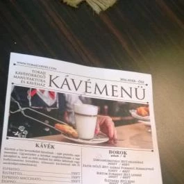 Tokaji Kávépörkölő Manufaktúra Tokaj - Étlap/itallap
