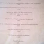 Vár Vendéglő Sárospatak - Étlap/itallap