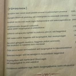 Végállomás Bistro & Wine, Miskolc - Étlap/itallap