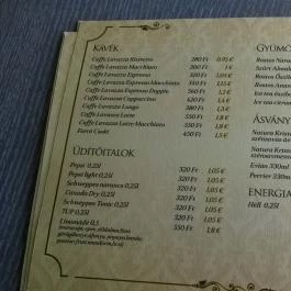 Velvet Bisztro & Restaurant, Halmaj - Étlap/itallap