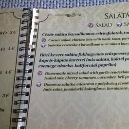 Velvet Bisztro & Restaurant, Halmaj - Étlap/itallap