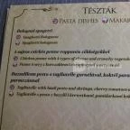 Velvet Bisztro & Restaurant Halmaj - Étlap/itallap