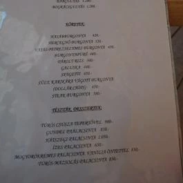 Zempléni Casinó Étterem & Pizzéria, Sátoraljaújhely - Étlap/itallap