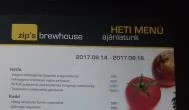 Zip’s Brewhouse Miskolc - Étlap/itallap