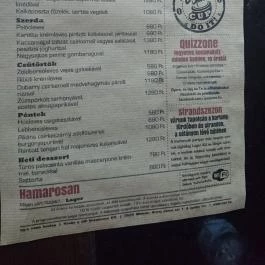 Zip’s Brewhouse Miskolc - Étlap/itallap