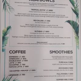 Anjuna Ice Pops, Balatonfüred - Étlap/itallap