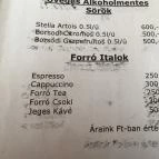 Hungária Panzió étterme Miskolctapolca - Étlap/itallap