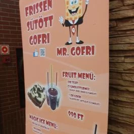 Mr. Gofri Sütödéje - WestEnd City Center Budapest - Étlap/itallap