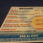 No Name Söröző Budapest - Étlap/itallap