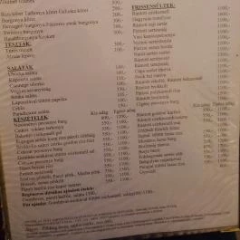 Rezgőnyárfa Vendéglő , Celldömölk - Étlap/itallap