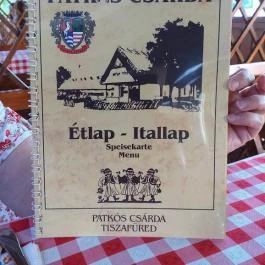 Patkós Csárda Tiszafüred - Étlap/itallap