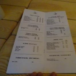 5 cl, Budapest - Étlap/itallap