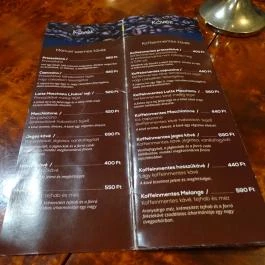 Adullám Kávézó Vác - Étlap/itallap