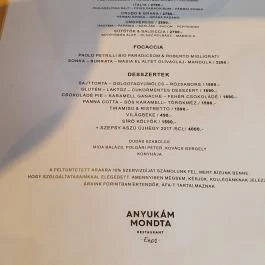 Anyukám Mondta Étterem, Encs - Egyéb