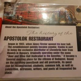 Apostolok Étterem, Budapest - Egyéb