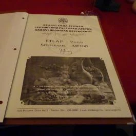 Aragvi Grúz Étterem Budapest - Étlap/itallap