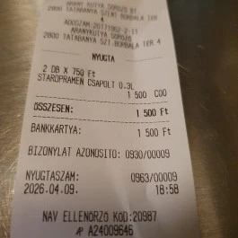 Aranykutya söröző Tatabánya - Étel/ital