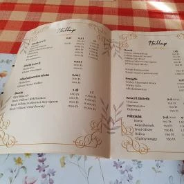 Aranytál étterem Komárom - Étlap/itallap