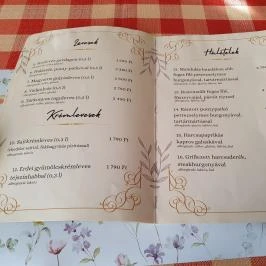 Aranytál étterem Komárom - Étlap/itallap
