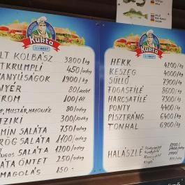 Aszófői Halsütő, Aszófő - Étlap/itallap