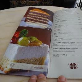 Belvárosi Auguszt Cukrászda Budapest - Étlap/itallap