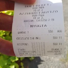 Azzurro Fagylaltozó, Kávézó & Bár Pápa - Egyéb