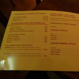 B-Terv Cafe, Budapest - Étlap/itallap