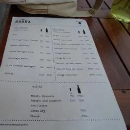 Babka Budapest - Étlap/itallap