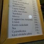 Babkávézó - Belvárosi Piac Budapest - Étlap/itallap