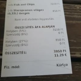 Bakter, Balatonmáriafürdő - Étlap/itallap