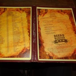 Beer and Burger Budapest - Étlap/itallap