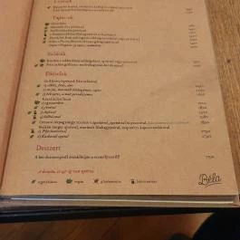 BÉLA - Bár, Étterem, Lakás, Arborétum Budapest - Étlap/itallap