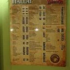 Bíboros Eger - Étlap/itallap