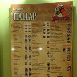 Bíboros , Eger - Étlap/itallap