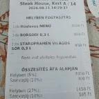 Bitburger Steak House Balatonmáriafürdő - Étlap/itallap