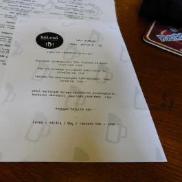 Bölcső Bar & Food, Budapest - Étlap/itallap