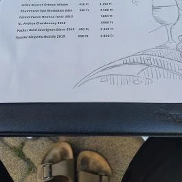 Borbár, Székesfehérvár - Étlap/itallap