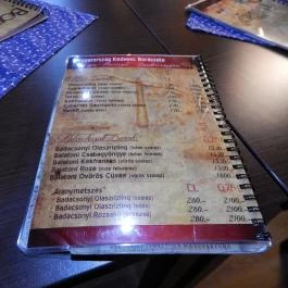 Borpatika Borozó, Székesfehérvár - Étlap/itallap