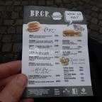 BRGR - Városliget Budapest - Étlap/itallap