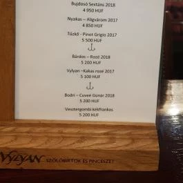 Bubba's Captains Pub, Budapest - Étlap/itallap